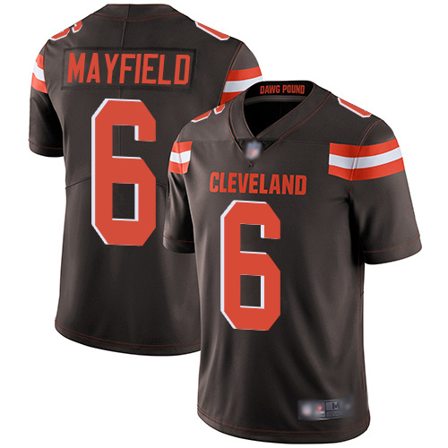 Cleveland Browns Baker Mayfield Men Brown Limited Jersey #6 NFL Football Home Vapor Untouchable->cleveland browns->NFL Jersey